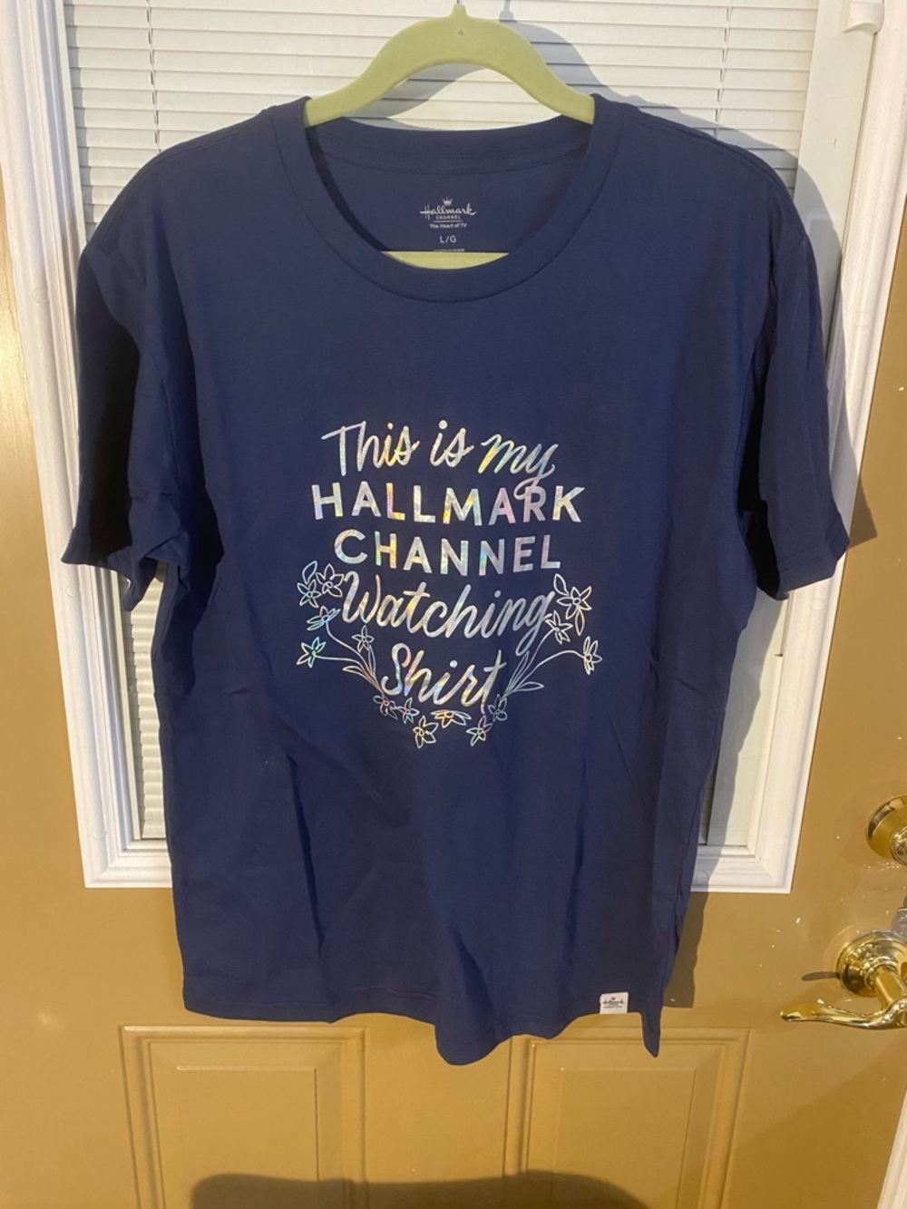 Hallmark Navy Blue Graphic Tee with White Logo